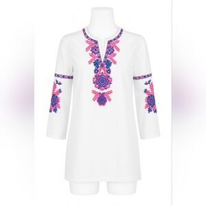 Lilly Pulitzer Coretta Embroidered Tunic Top – Size Small (MSRP $148)
